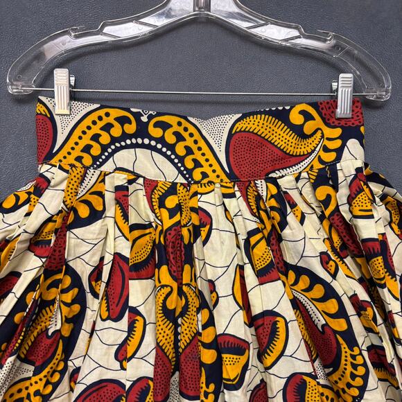 JiNaKI Skirt Seashells Puffy Midlength Wide Waist Swing Art to Wear Boho Western - Picture 9 of 13